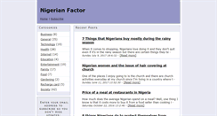 Desktop Screenshot of nigerianfactor.net